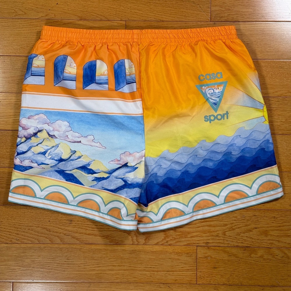$1057 Casablanca Paris Surreal Pool Shorts Swim Trunks Mens LARGE - Picture 2 of 6